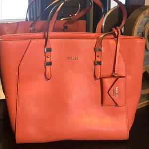 Coral Guess tote